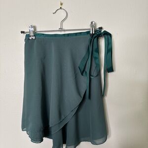 Sheer Green Wrap Dance Skirt